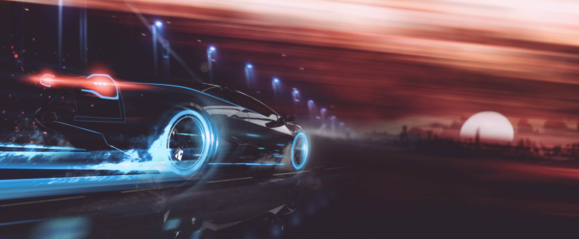 futuristic fast car