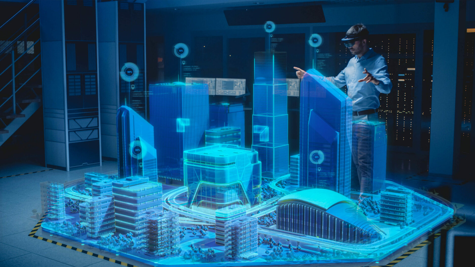 virtual futuristic city