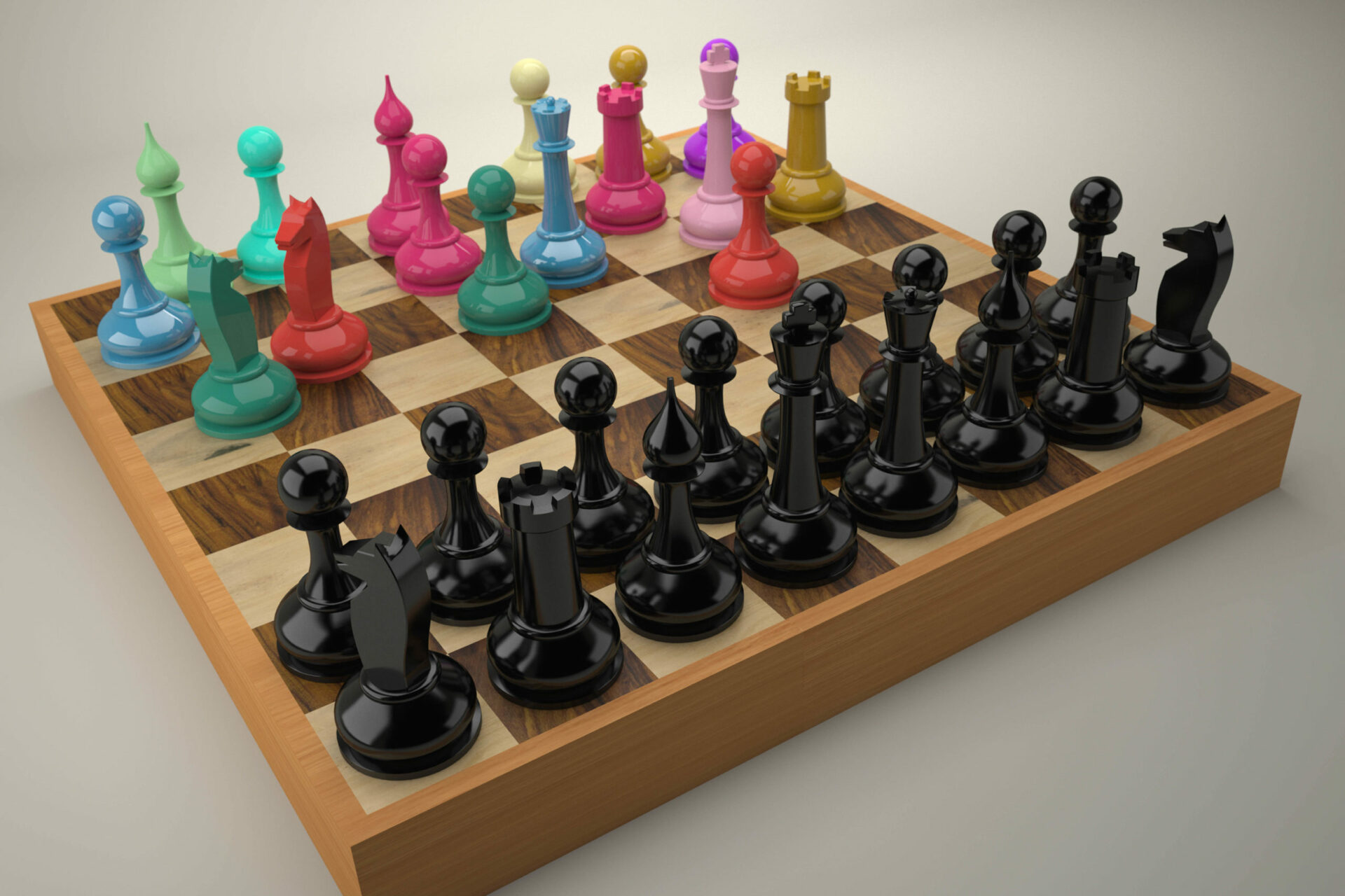 Disordered,Color,Chess,Team,Vs.,Regular,Black,Team
