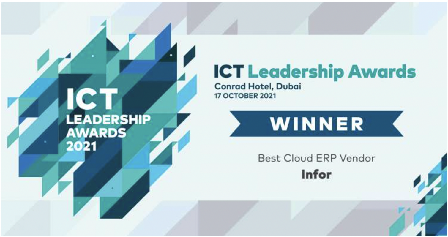 Infor Named Best Cloud ERP Vendor at ICT Leadership Awards